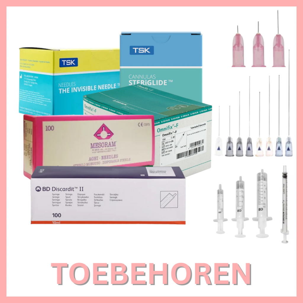 toebehoren naalden canules spuiten injectables dermal filler categorie kopen