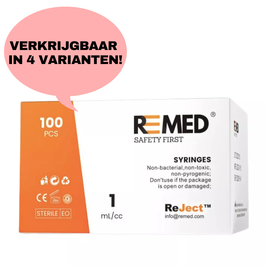 ReMed wegwerpspuit met Luer lock - 100 stuks dermal filler 4 Varianten 1ml 3ml 5ml 10ml